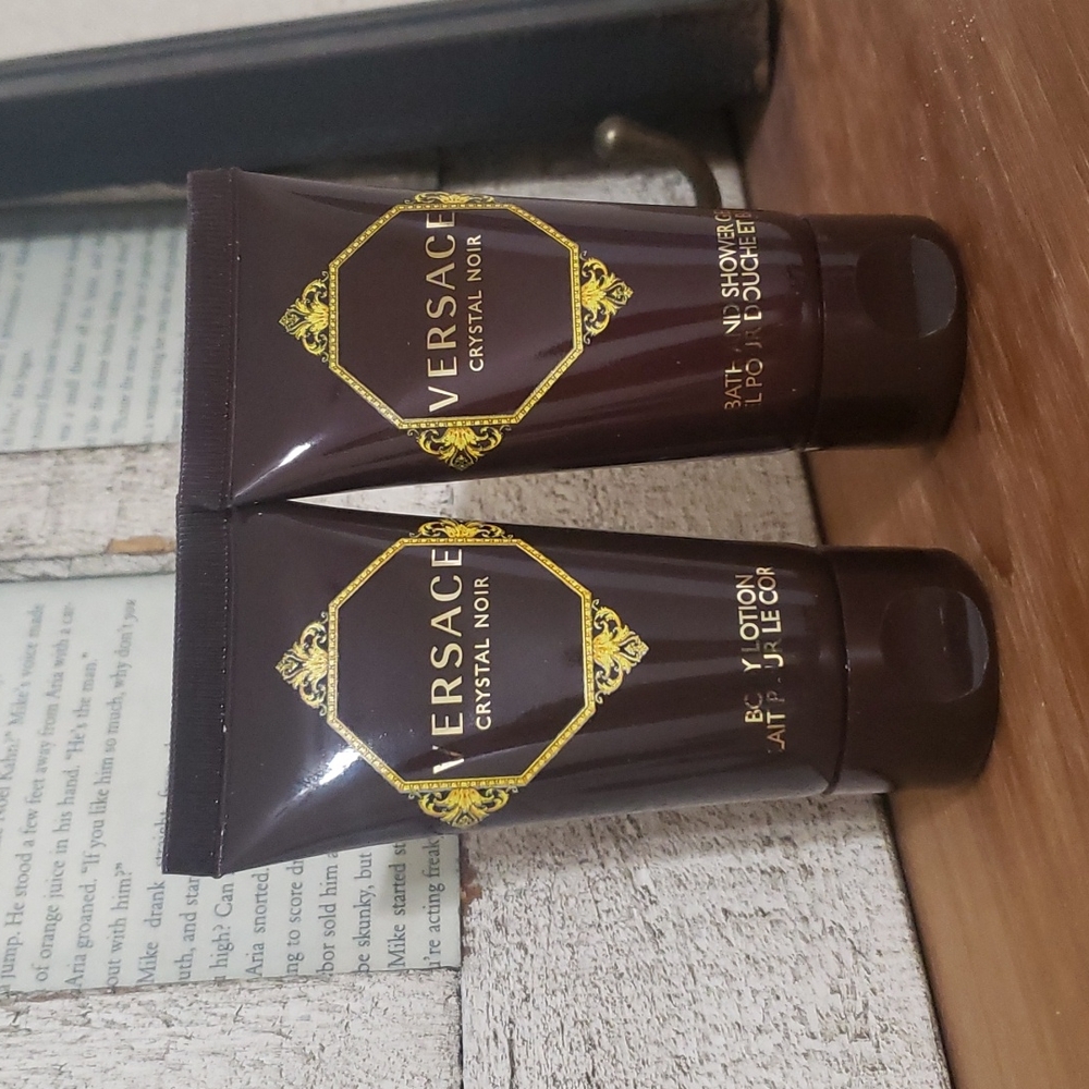 Versace Crystal Noir Shower Gel and Lotion Travel Size  1.7 oz / 50 ml